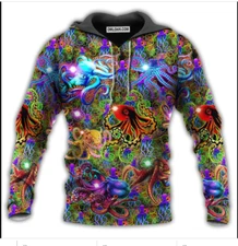 Octopus Life Is Better With Colorful 3D HOODIE Halloween Gift Christmas Gift