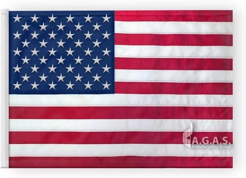 Bandera de kart de barco de golf bordada de 14"x20" EE. UU., 2 capas de nailon 400D - Imagen 2 de 3