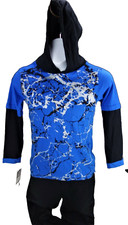 Beverly Hills Polo Club Boys Child 5/6 Crackle Twill 2Pc Black Pants Blue Hoodie