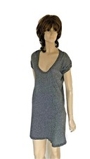 ISABEL MARANT ETOILE CHARCOAL GRAY BODY-CON V-NECK DRESS SIZE M