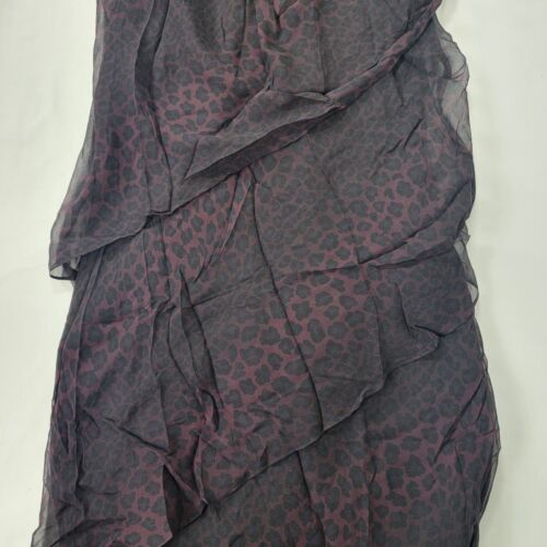 Jones New York Evening Dress Long Maxi Women's Size 6 SILK Black Maroon Vintage - Picture 4 of 9
