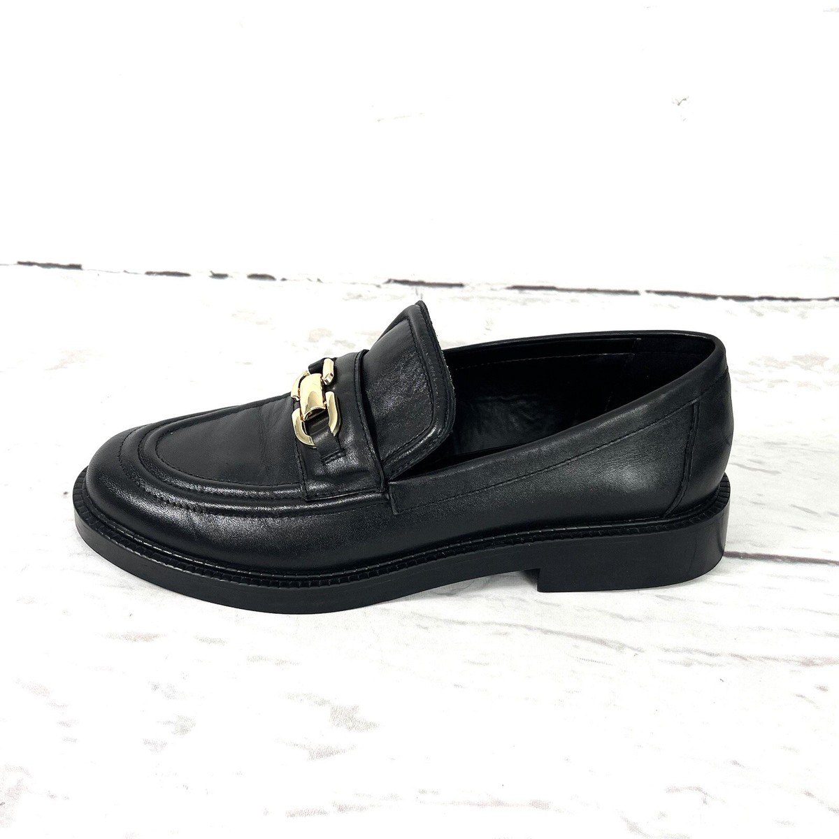 Zara Black and White women’s Slip-On Loafers ZARA Black Canary Loafers for Women | Mercari main image 2
