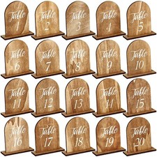 Wooden Table Numbers with Base Rustic Wedding Centerpieces Fresh Style 20pcs
