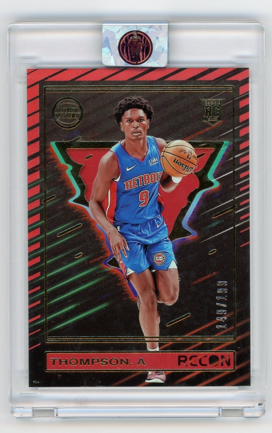 2023-24 Panini Recon - Rookies Holo Red #242 Ausar Thompson /199 (RC)