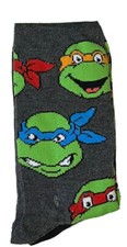 2-Pair Nickelodeon Teenage Mutant Ninja Turtle Socks Men s Crew Socks Size 8-12