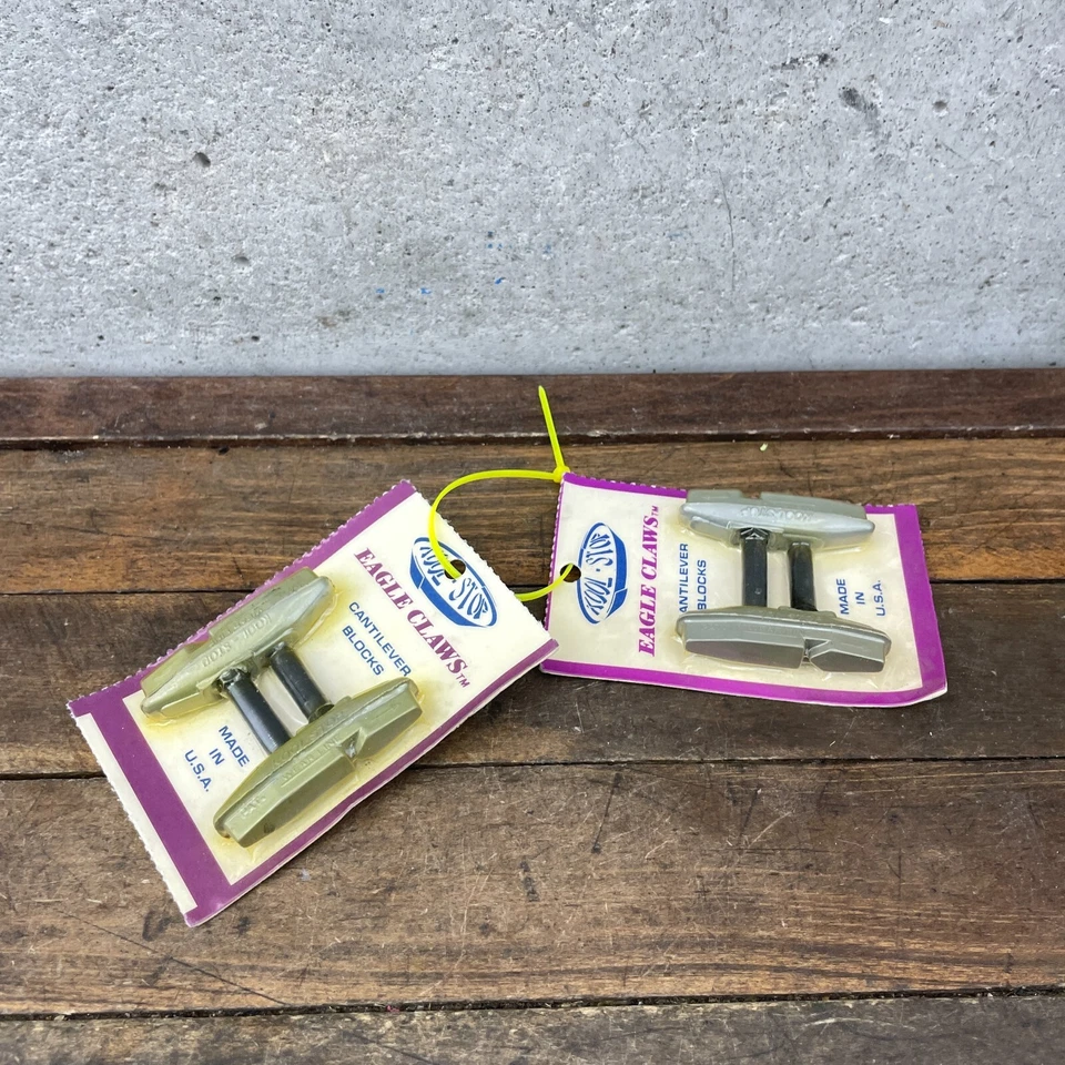 Pastillas de freno vintage Kool Stop Eagle Claw gris 4 NOS zapato voladizo años 90 MTB BMX Foto 4 de 4