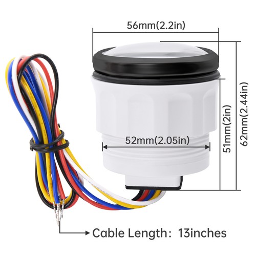 2" 52mm Waterproof Rev Counter Tachometer 0-4000RPM Gauge for Boat Car Truck ATV - Picture 13 of 17