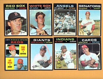 1971 TOPPS SINGLES U-PICK COMPLETE YOUR SET 1-201 + 506-747 MANY NRMT