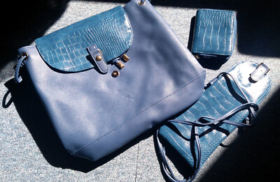 Set mit Rucksack , Handytasche und Portemonnaie ,Blau für Damen von Esbe Belgien