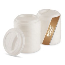 FOOGO Green Disposable Brown Paper Coffee Cups Strong Triple Wall FSC® Certified