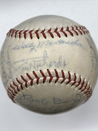 1959 BALTIMORE ORIOLES TEAM SIGNED OAL BASEBALL Brooks Robinson 30 Autos LOA SCA - Picture 11 of 19