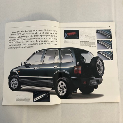 Kia Sportage Sales Brochure Catalog 1994 1995 GERMAN Market - Picture 2 of 9