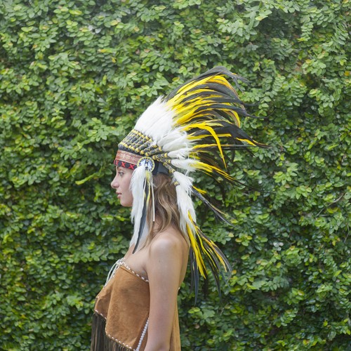 Indian Replica Yellow Headdress Chief 