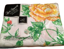 Lady Pepperell Cathay Full Flat Sheet Floral French Country No-Iron Vintage NIP