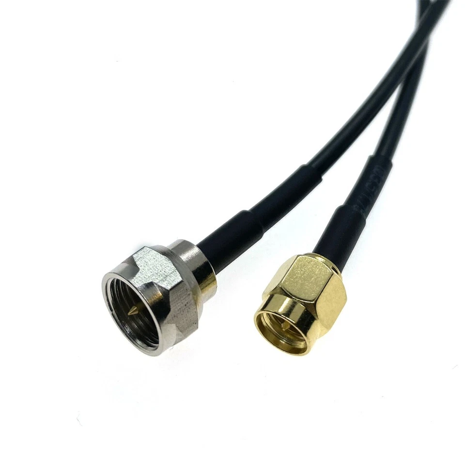 RG174 SMA Male to F Plug Male Pigtail Cable RG174 Coaxial Cable Pick Your Length - Image 2 of 4