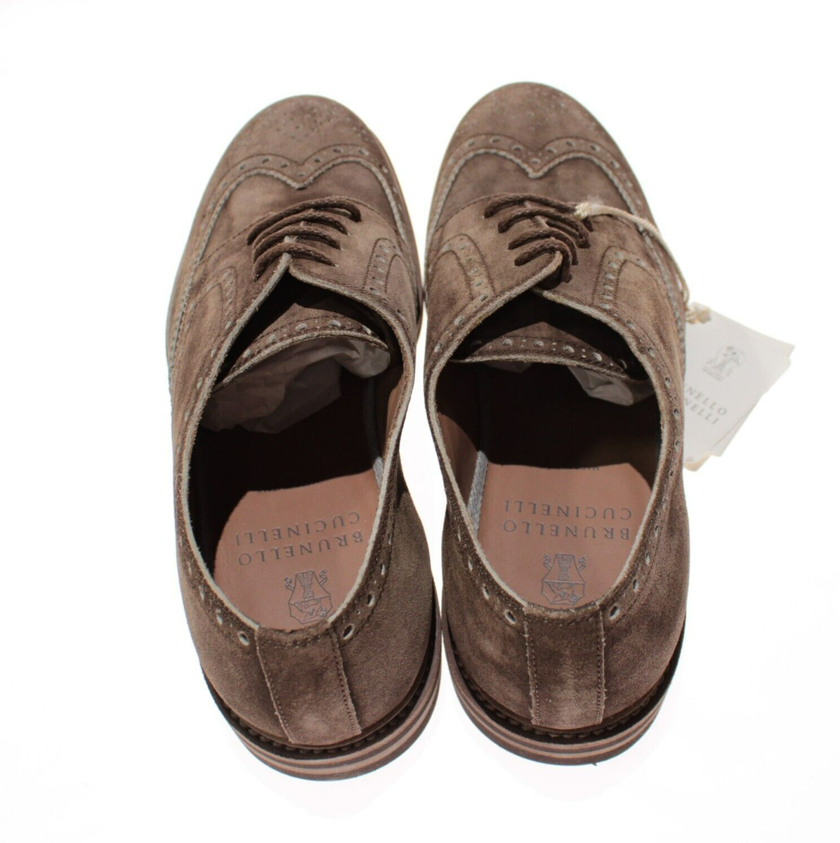 Brunello Cucinelli NWB Wingtip Derby Dress Shoes 42 9 US Solid