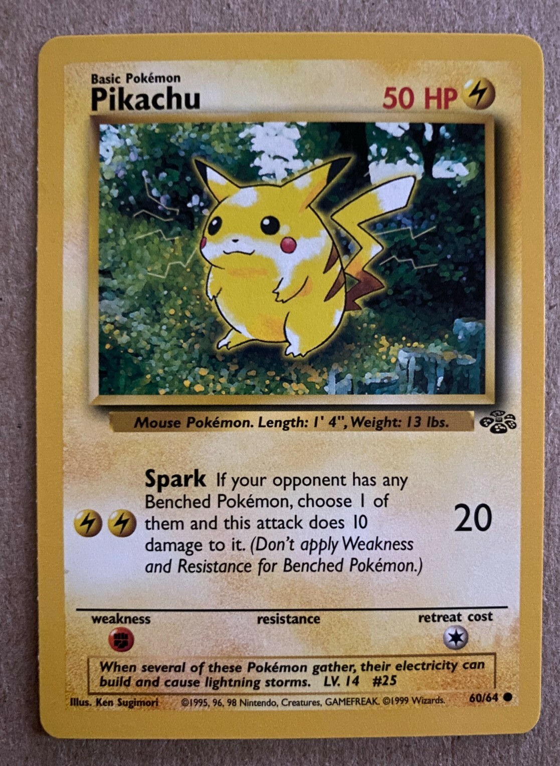 Pokémon TCG Pikachu Jungle 60/64 Regular Unlimited Common NM