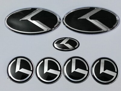 7pcs 3D black K logo emblem badge for KIA new Forte YD K3 2014-2023