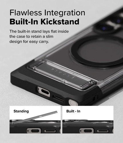 Für Galaxy S25 Ultra Hülle | Ringke [UX Magnet] Robust Ständer Klar Cover - Bild 25 von 25