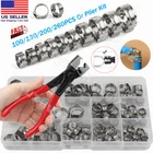 100/260X High Pressure Fuel Hose Clamps Stepless Stainless Steel Single Ear Clip