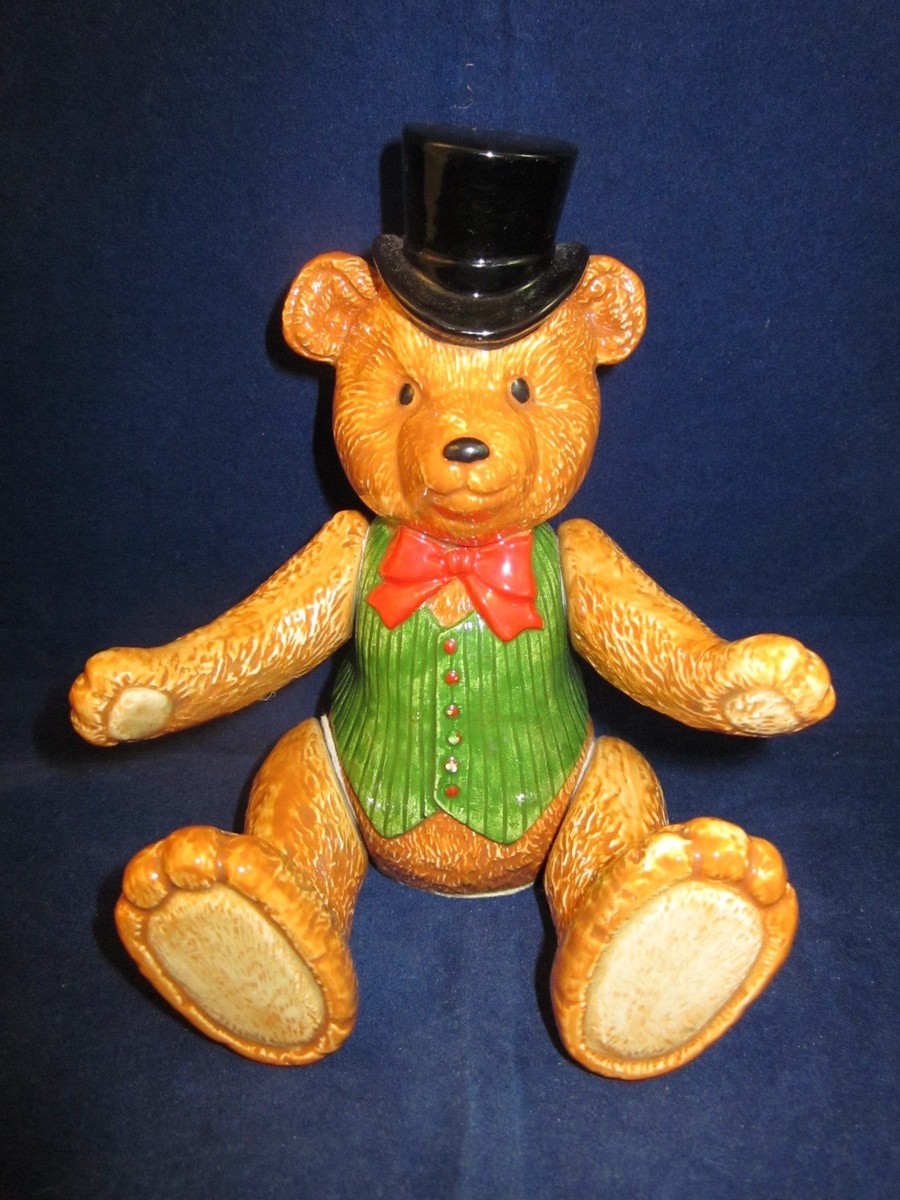SCHMID GORDON FRASER Music Box 1983 Poseable Teddy Bear wearing