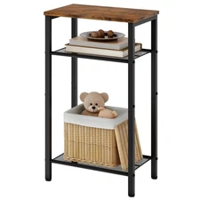 3 Tier End Table, Telephone Table, Narrow Side Table with Storage, Nightstand...