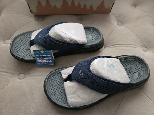 SKECHERS SARGO POINT VISTA WASCHBARE SANDALEN FLIP FLOPS HERREN GRÖßE UK7 EU41 NEU - Bild 7 von 9