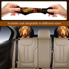 For Car 2PCS Elastic Seat Protectors No Fill Cute Dachshund Headrest Covers