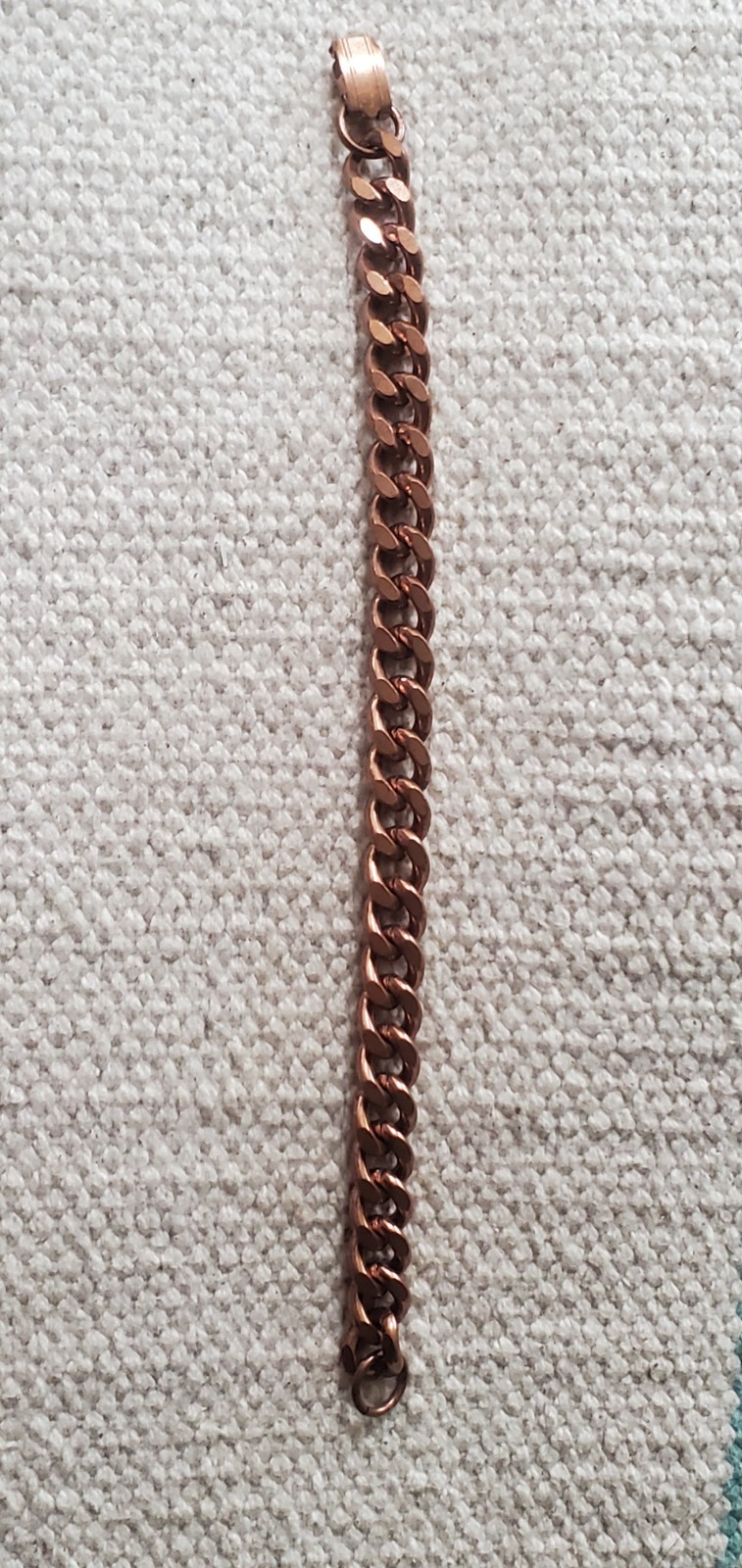 Vintage Heavy Solid Copper Chain Link Bracelet Fo… - image 5