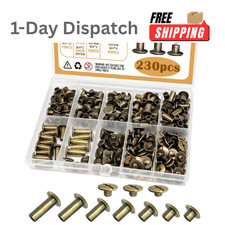 zDwfDc 115Sets Chicago Screws Leather Rivet Kit M5
