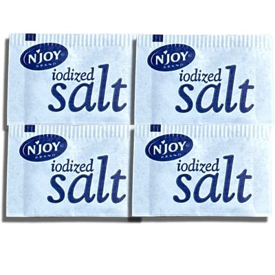 Individual Salt Packets by Salty Ernie, Iodized Table Salt, 0.6 grams | 200 Pack