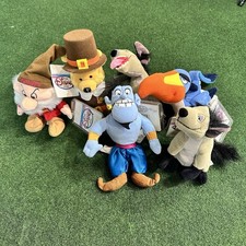 Set of 6 Disney Bean Bag Beanie Plush Grumpy Shinzi Ed POOH Genie Iago NWT