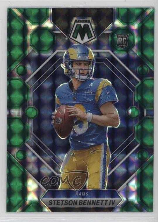 2023 Panini Mosaic Rookies Green Mosaic Prizm Stetson Bennett IV #362 Rookie RC