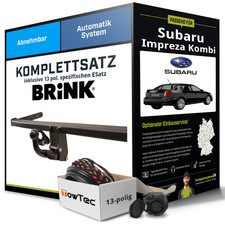 Für SUBARU Impreza Kombi Typ GD,GG Anhängerkupplung abnehmbar +eSatz 13pol 00-