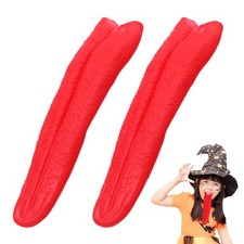  2 PCS Lingua Lunga Finta Prop Horror Oggetti Di Scena Per Cosplay