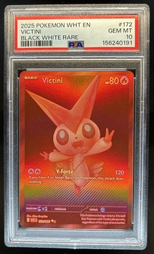 2025 Pokemon White Flare Victini Black and Rare #172/086 PSA 10 GEM MINT