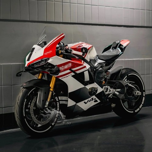 Red & Green Checkered Pattern Fairing Kit For Ducati Panigale V2 V4 R ...