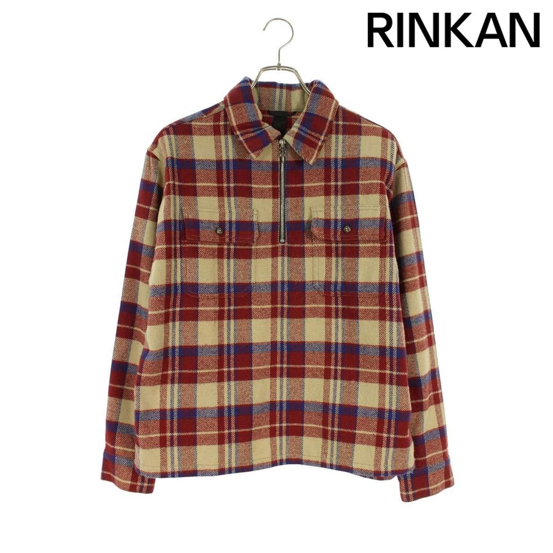 Chrome Hearts U UNDERDOG PLD Half-zip Pullover Check Long Sleeve Shirt Used 4135