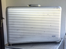 VINTAGE LARGE RIMOWA SUITCASE, ALUMINIUM, WHEELS, 78 X 55 CM, 1985