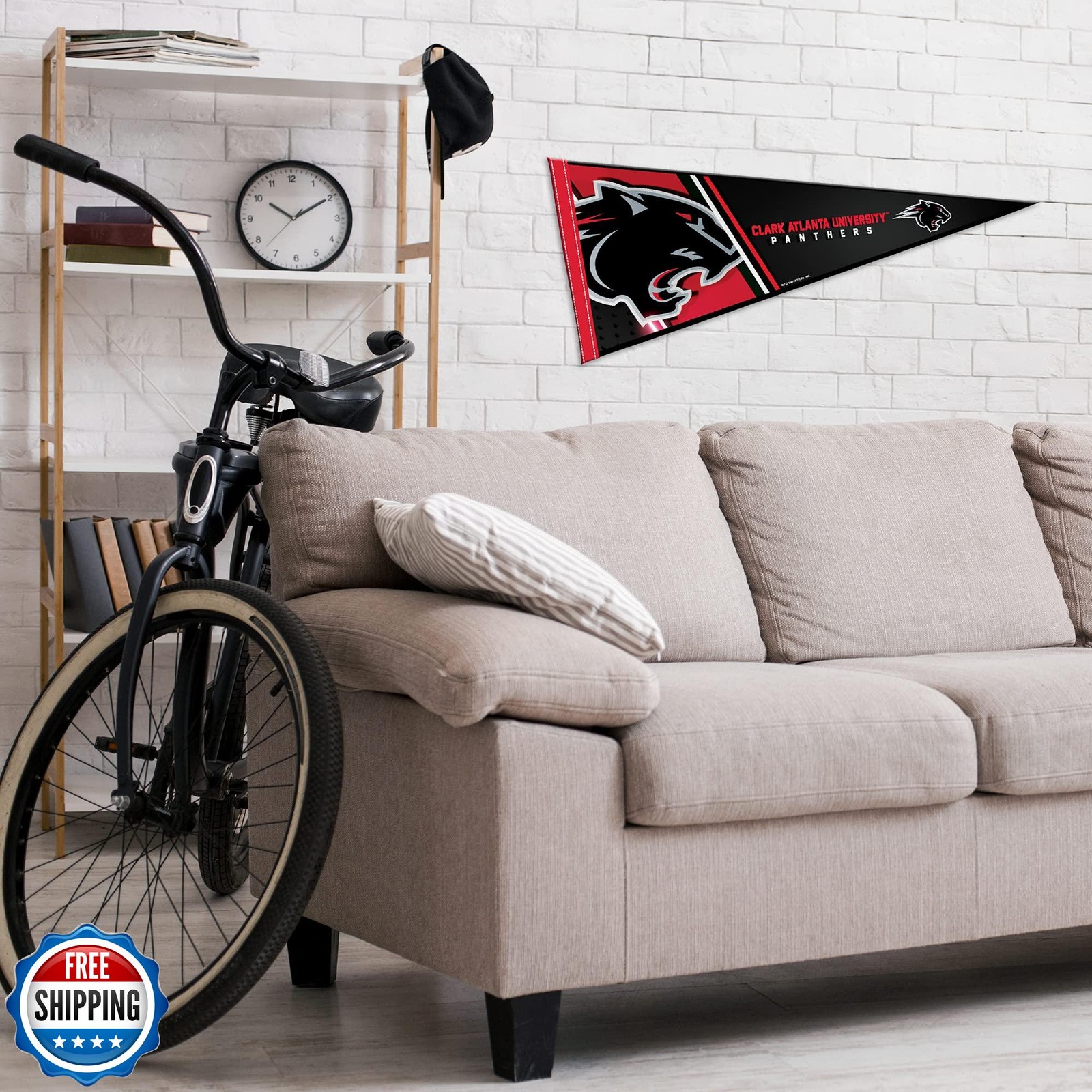 Rico Industries NCAA Prairie View AandM Panthers Classic 12" x 30" Felt Wall 