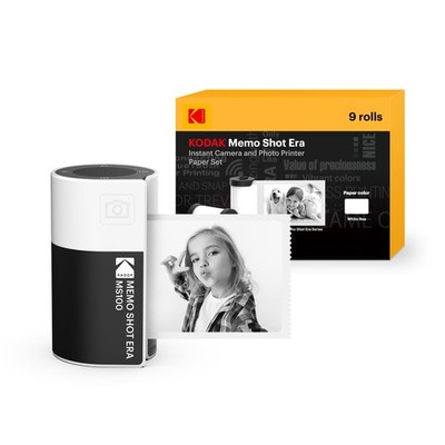 KODAK Memo Shot ERA Kids Instant Digital Camera and + 10 Rolls, White
