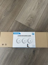 WisuAlarm Standalone Smoke Alarm pack of 3, 10 YEARS battery live