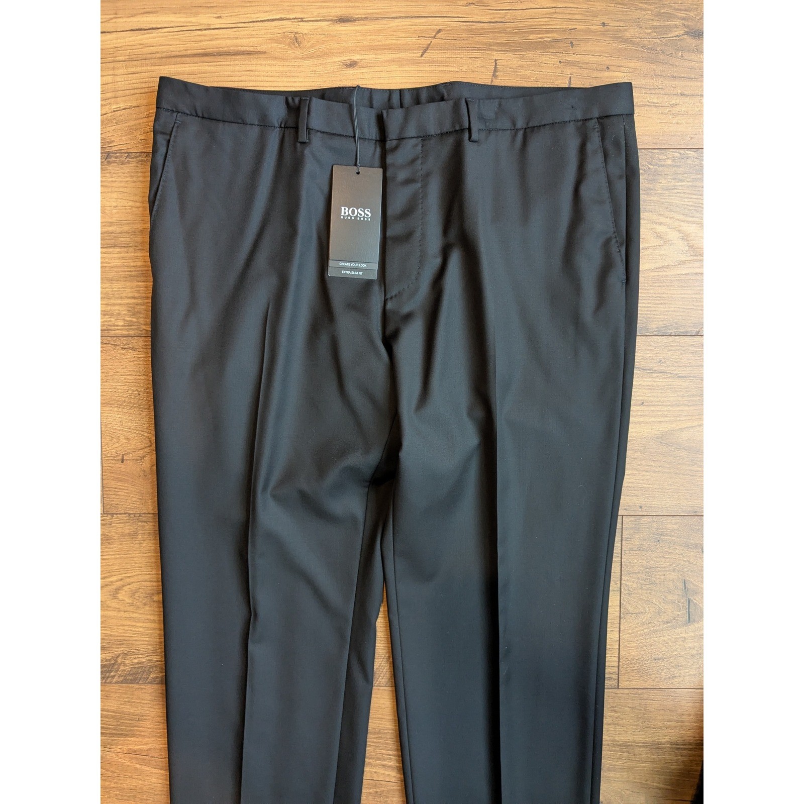 NWT $248 Hugo Boss Mens Dress Pants Extra Slim Fit Trousers 38R New with Tags thumbnail 2