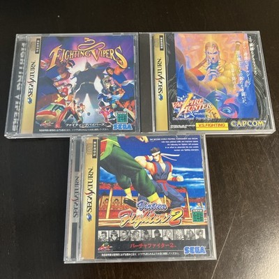 JP Sega Saturn Fighting Game Lot - Vampire Hunter - Fighting Vipers - Virtua 2