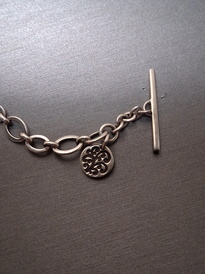 Collar llamativo de plata de ley Lois Hill de diseñador. 20". Pesado. 108 gramos Foto 4 de 4