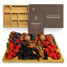 Lukata Grazing Board - Small Charcuterie Board for Snacks Cheese & Appetizers -