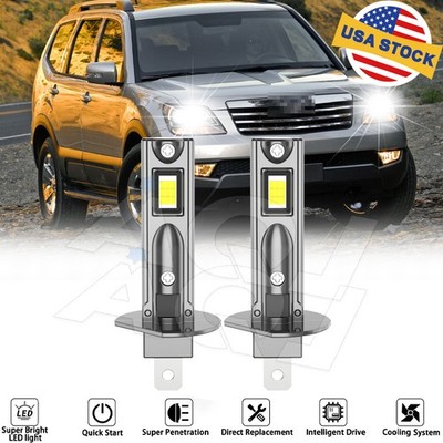 H1 LED Headlight High Beam Lamp 6000K Super Bright White For Kia Borrego 09-2011
