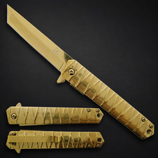 Tanto Style Spring Assisted Folding Pocket Knife