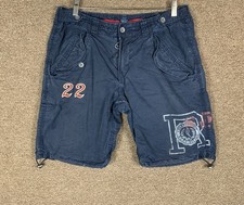 Vintage Polo Ralph Lauren Shorts 34 Great Britain XIV Games Cargo Military Navy