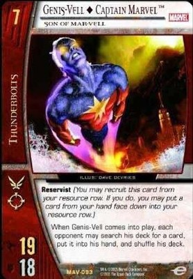 Genis-Vell   Captain Marvel, Son of Mar-Vell - The Avengers - Vs System
